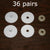 *(36 Pairs / 72 joints / 216 pcs) 65mm SMALL BROWN DISC Non-Pop Joints - #2140