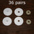 (36 Pairs / 72 joints / 216 pcs) 35mm SMALL BROWN DISC Non-Pop Joints - #2138